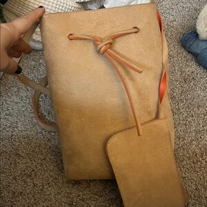 Tan Geir Ness Suede Women's crossbody Bag